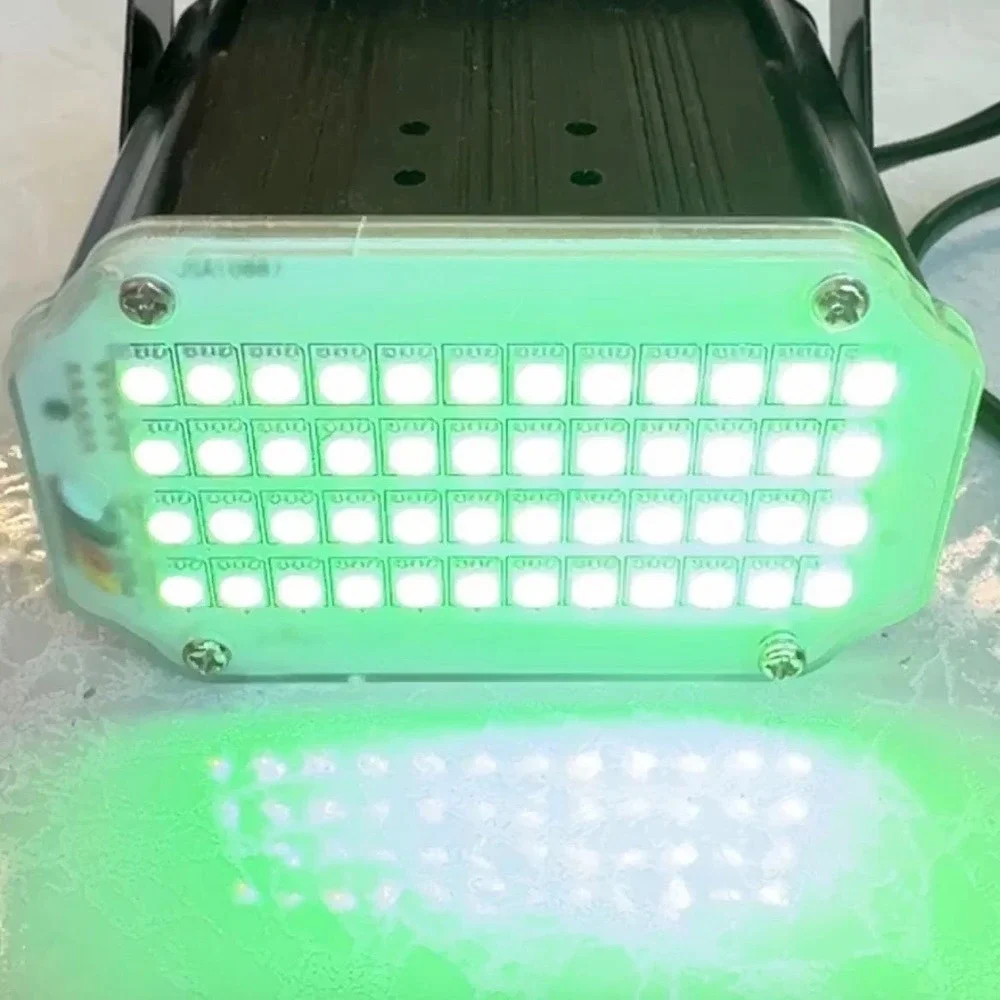 LED Strobe Light Stage Party DJ Black 48 LED Multi-Color Adjustable Speed Rave